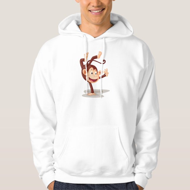 Le sweat - shirt à capuche des hommes de singe (Devant)