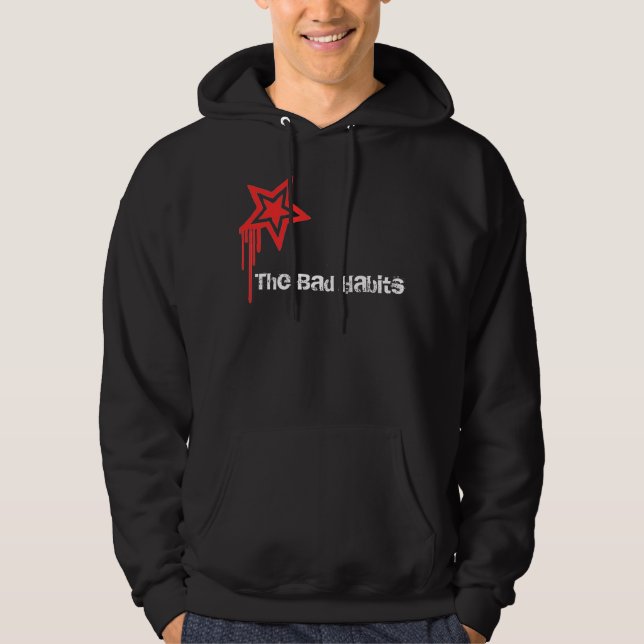 Le sweat - shirt à capuche noir de mauvaises (Devant)