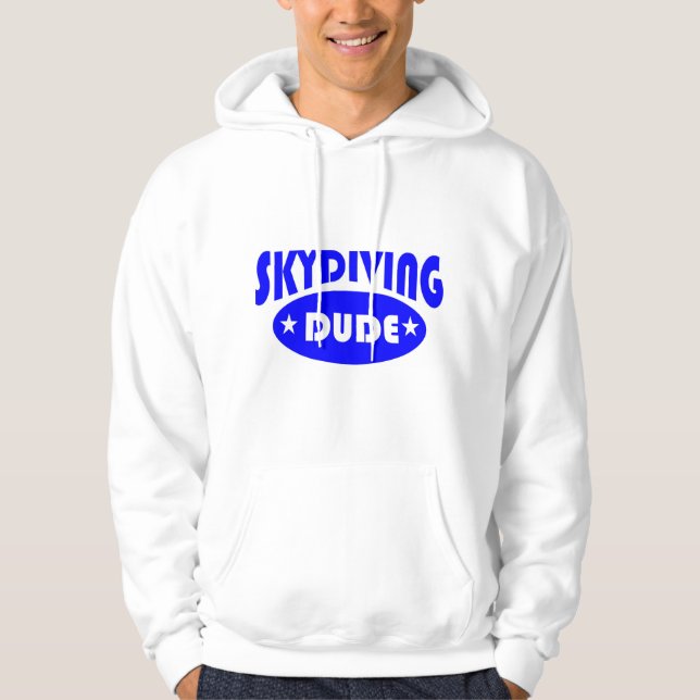 Le sweat - shirt à capuche skydive des hommes (Devant)