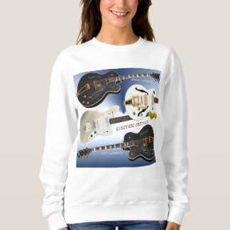 Le sweatshirt de base des femmes avec les guitares