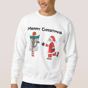 Le sweatshirt laid de Noël de golf de disque