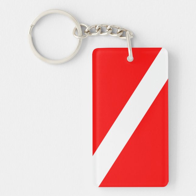 le symbole diagonal rouge de la plongée sous-marin (Devant)