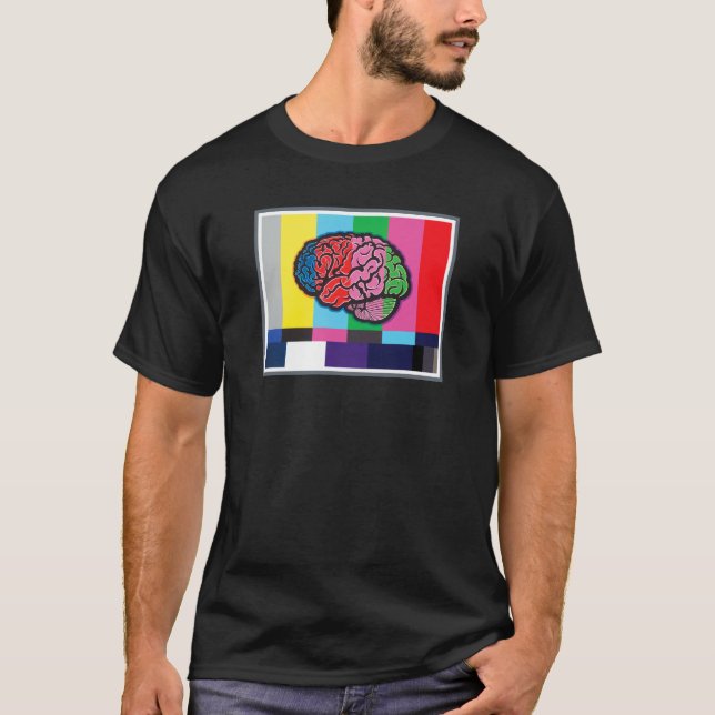 Le T-shirt 2 de noir "débranchez signal" (Devant)