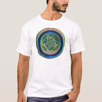 Le T-shirt abstrait des hommes de paon