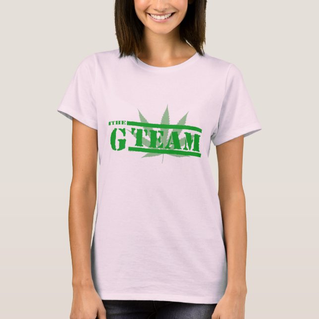 le t-shirt amoureux de l'herbe feuille de l'équipe (Devant)