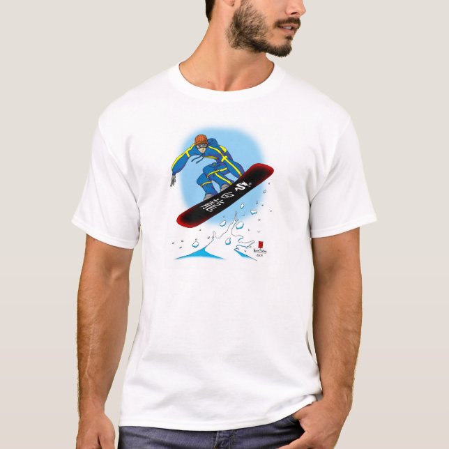 Le T-shirt blanc de surfeur de dragon changent (Devant)