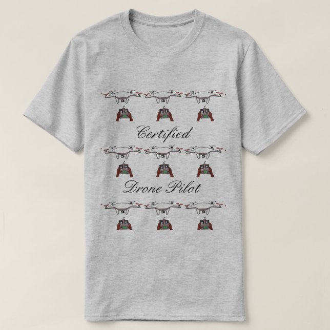 Le T-shirt certifié de pilote de bourdon (Design devant)
