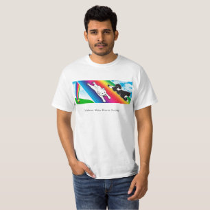 Le T-shirt chanceux d'hommes blancs de MARS,