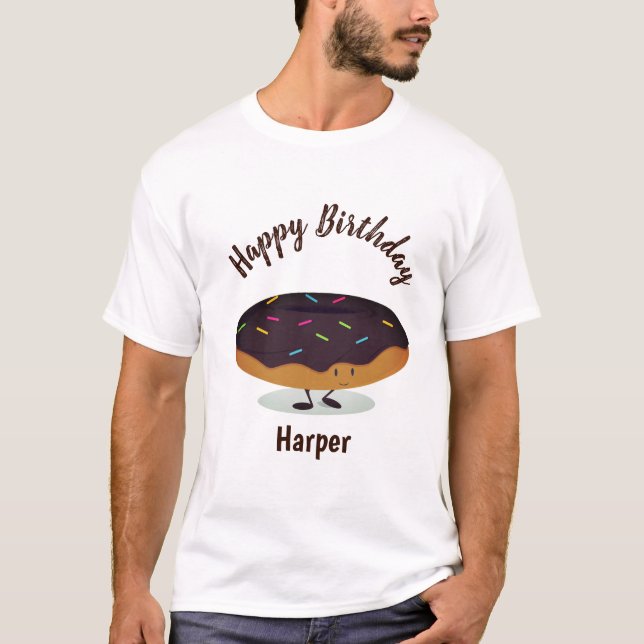 Le T-shirt d'anniversaire givrés par chocolat des (Devant)