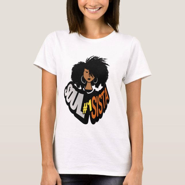 Le T-shirt de base des femmes de l'ÂME SISTA #1 (Devant)
