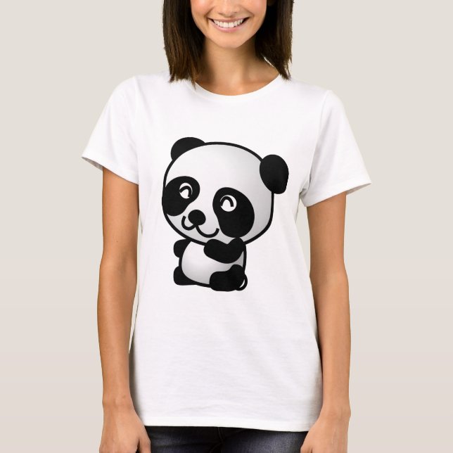 Le T-shirt de base des femmes de panda (Devant)