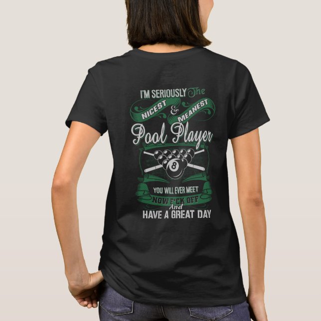 Le T-shirt de billards de joueurs de piscine le (Dos)