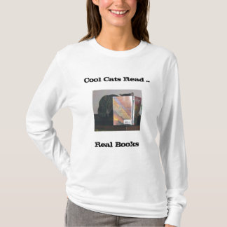 le T-shirt de chats réserve des librairies