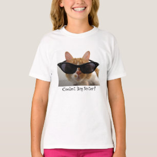 Le T-shirt de filles de chat de cool le plus frais