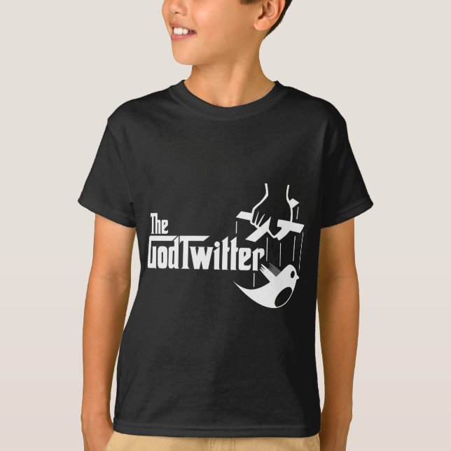Le T-shirt de GodTwitter, noir (Devant)