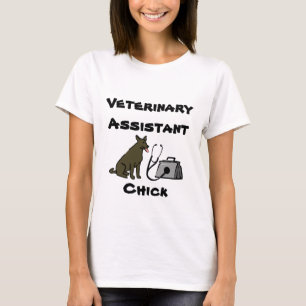 Le T-shirt de la femme auxiliaire vétérinaire de