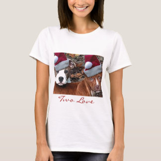 Le T-shirt de la femme d'amour de Pitbulls deux de