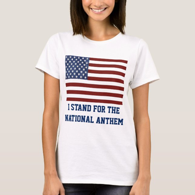 Le T-shirt de la femme patriote avec le drapeau (Devant)