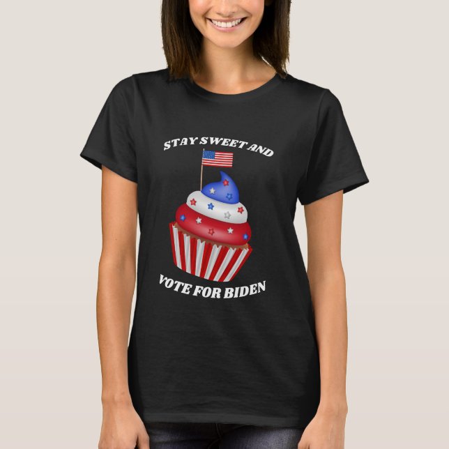 Le T-shirt de l'élection 2024 de Cute Biden Cupcak (Devant)