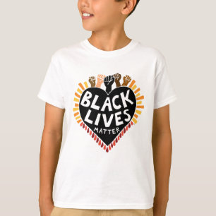 Le T-shirt de l'enfant Black Lives Matter (lumièr