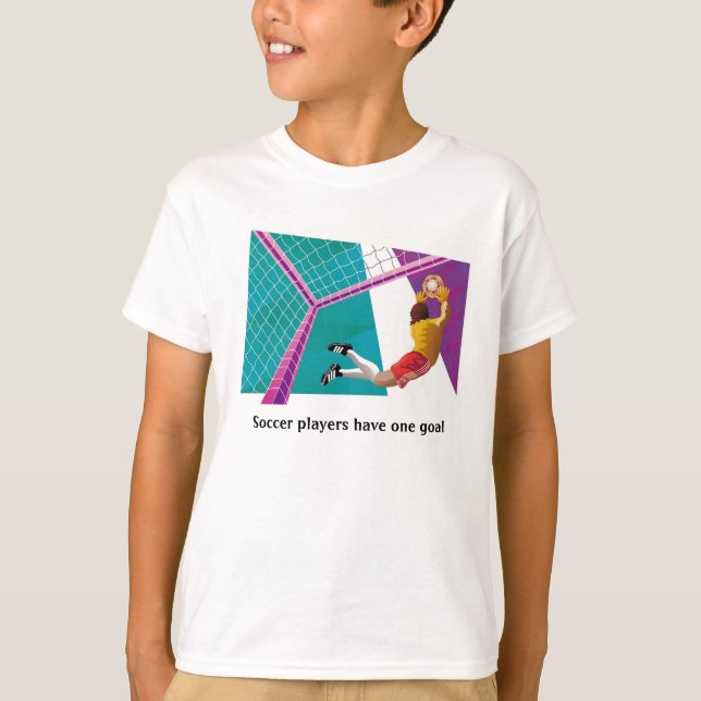 Le T-shirt de l'enfant de gardien de but du (Devant)