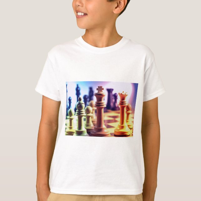 Le T-shirt de l'enfant de jeu d'échecs (Devant)