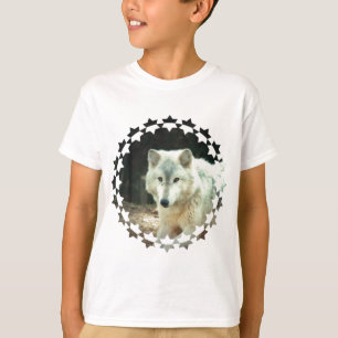 Le T-shirt de l'enfant de loup gris