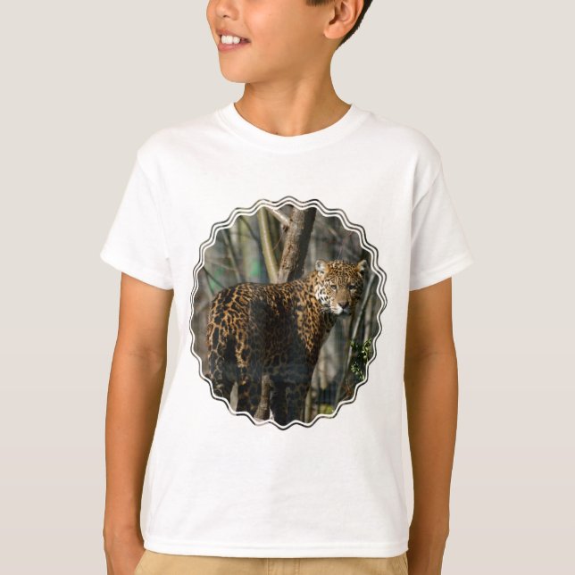Le T-shirt de l'enfant de photo de Jaguar (Devant)