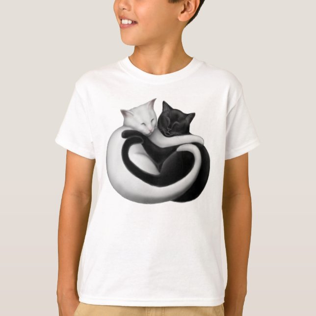 Le T-shirt d'enfants de chats d'amour (Devant)