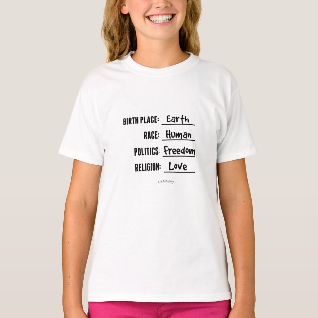 LE T-SHIRT DES ENFANTS DE LA TERRE DE LIEU DE (Devant)