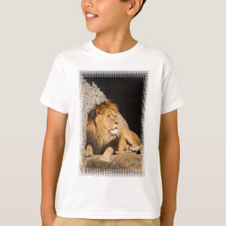 Le T-shirt des enfants de photo de lion
