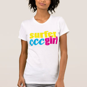 Le T-shirt des femmes chaudes de couleurs de