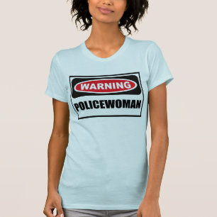 Le T-shirt des femmes d'avertissement de POLICIÈR