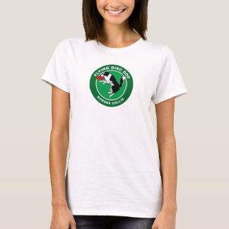 Le T-shirt des femmes de chien de disque de vol de
