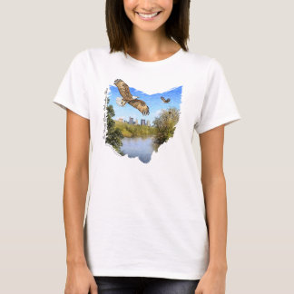 Le T-shirt des femmes de Columbus Ohio de rivière