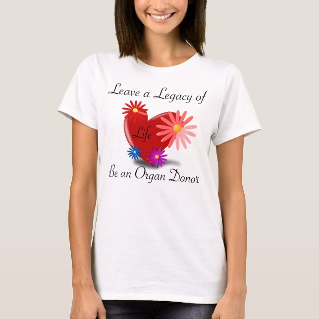 Le T-shirt des femmes de donation d'organe (Devant)