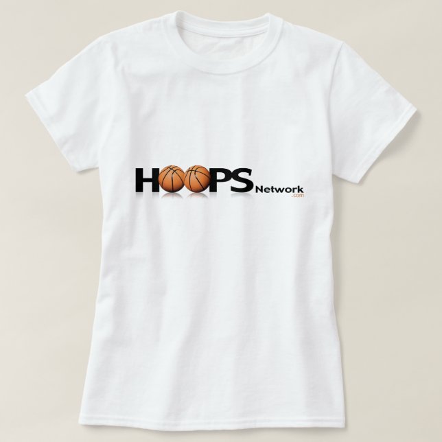 le T-shirt des femmes de HoopsNetwork.com (Design devant)