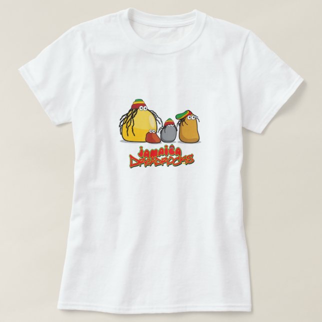 Le T-shirt des femmes de la Jamaïque Dreadrocks (Design devant)