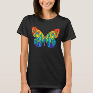 Le T-shirt des femmes de papillon de prisme