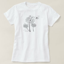 Le T-shirt des femmes de pissenlit