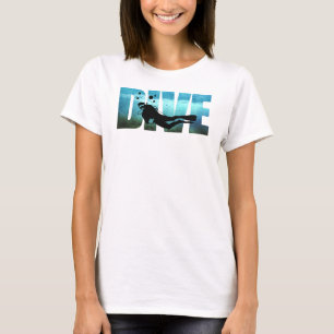 Le T-shirt des femmes de plongée à l'air de PIQUÉ