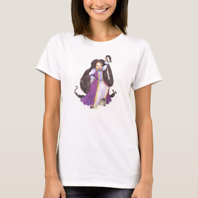 Le T-shirt des femmes de princesse de Rapunzel (Devant)