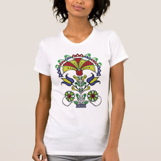 Le T-shirt des femmes de tulipes d'o de pot
