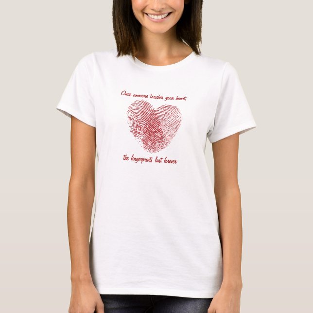 Le T-shirt des femmes d'empreinte digitale de (Devant)