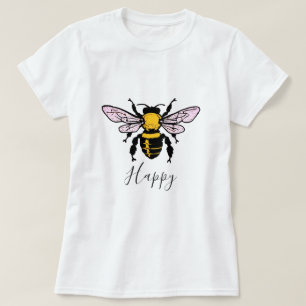 Le T-shirt des femmes heureuses d'abeille