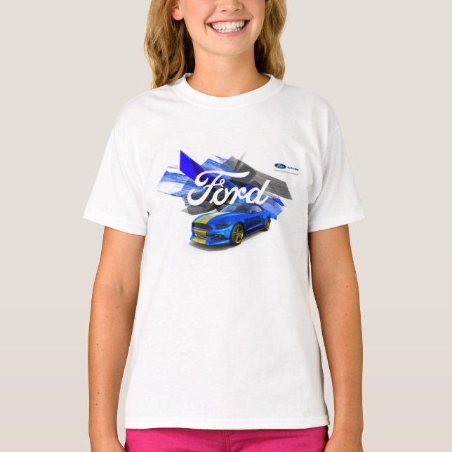 Le T-shirt des filles d'adaptateur de mustang (Devant)
