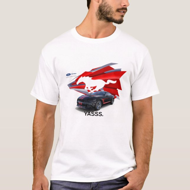 Le T-shirt des hommes d'adaptateur de mustang (Devant)