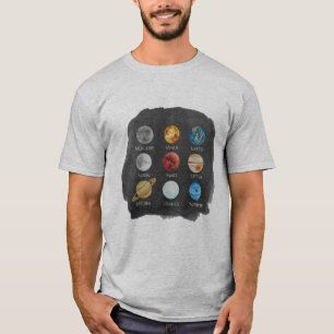 Le T-shirt des hommes d'aquarelle de système