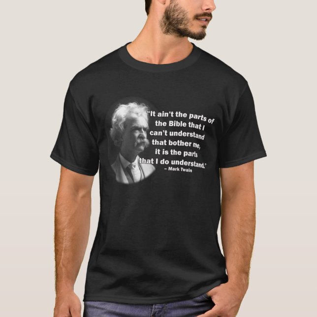 Le T-shirt des hommes de citation de Mark Twain (Devant)