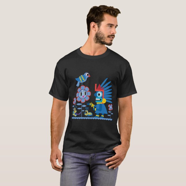 Le T-shirt des hommes de Dieu de pluie de garçon (Devant entier)